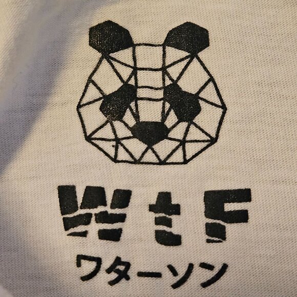 WTF Women’s Graphic Tee White S Anime Print Y2K Grunge Artcore Oversized - Picture 5 of 10